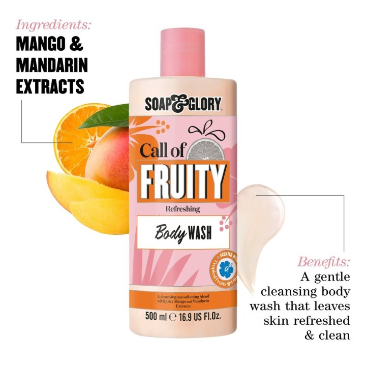 Shower gel Soap & Glory Bubble In Paradise Forfriskende Mango 500 ml