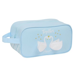 Rejseskotaske Glow Lab Cisnes Lyseblå 29 x 15 x 14 cm