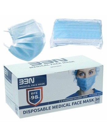 Hygienische Maske Blau Erwachsener (50 uds)