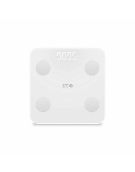 Báscula Digital de Baño SPC ATENEA FIT 3 Blanco Cristal Templado 180 kg 50 x 50 x 28 cm