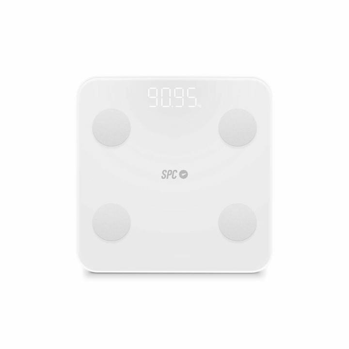 Digital badevægt SPC ATENEA FIT 3 Hvid Hærdet glas 180 kg 50 x 50 x 28 cm