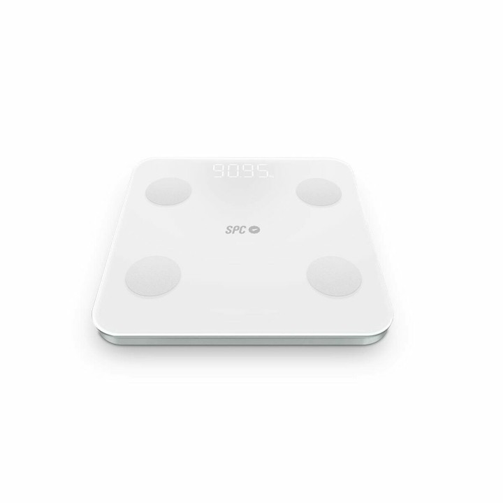 Digital badevægt SPC ATENEA FIT 3 Hvid Hærdet glas 180 kg 50 x 50 x 28 cm