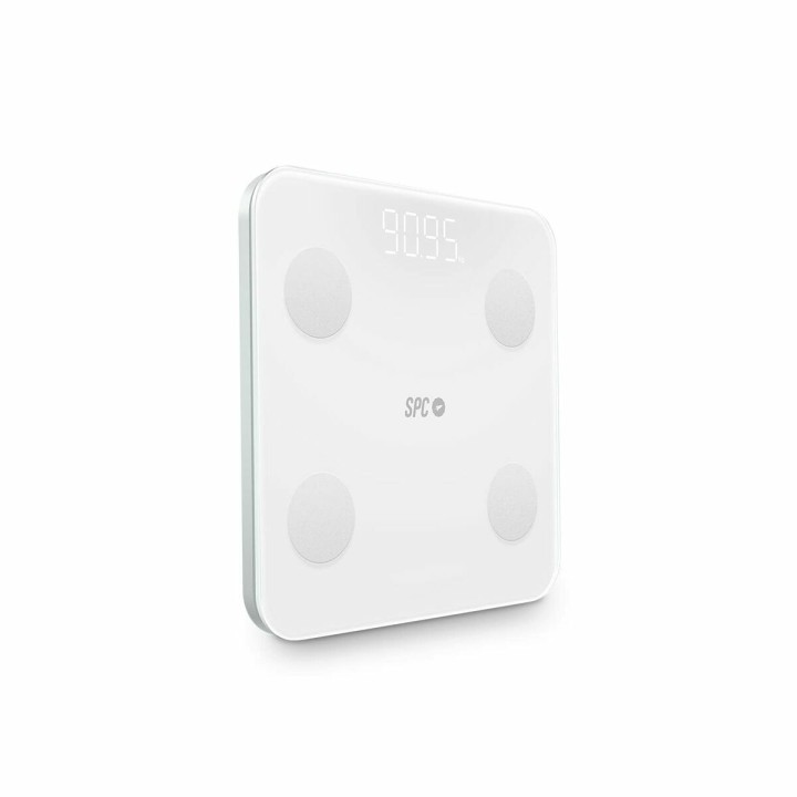 Digital Bathroom Scales SPC ATENEA FIT 3 White Tempered Glass 180 kg 50 x 50 x 28 cm