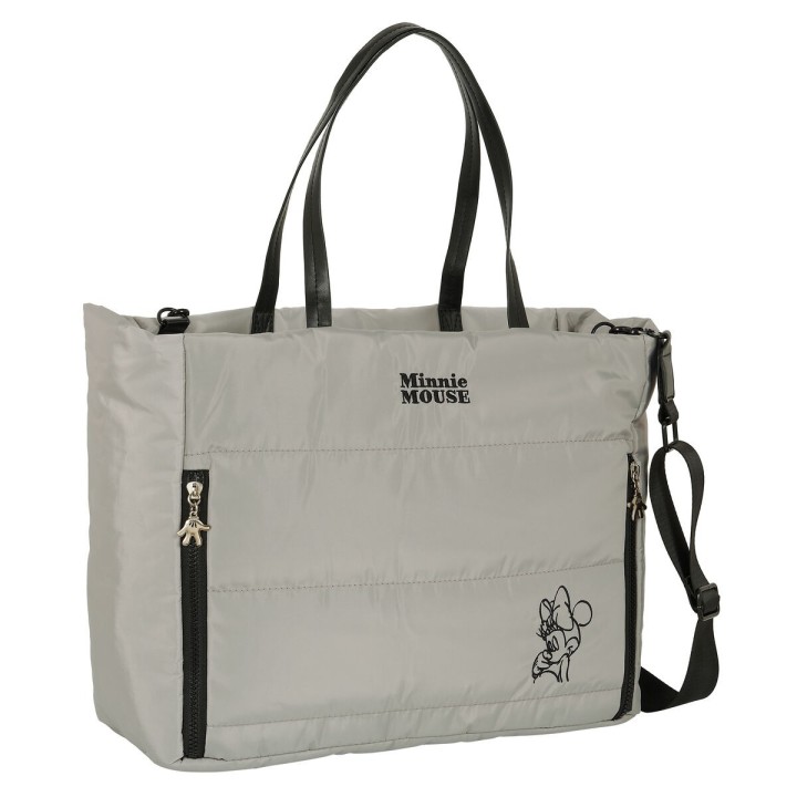Borsa Minnie Mouse Teen Sand Trapunta Grigio 40 x 31 x 17 cm