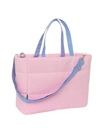 Bolso Benetton Pink Rosa 40 x 31 x 17 cm
