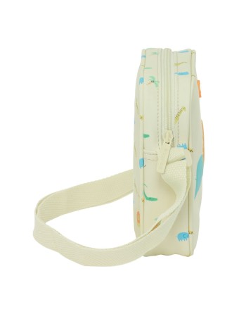 Borsa a Tracolla Safta Giungla Beige 16 x 18 x 4 cm