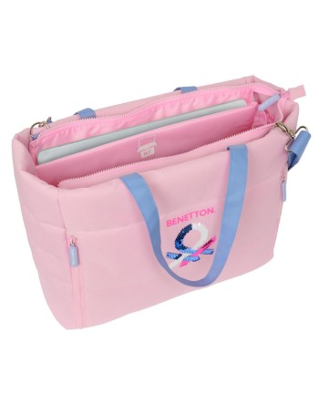Bolso Benetton Pink Rosa 40 x 31 x 17 cm