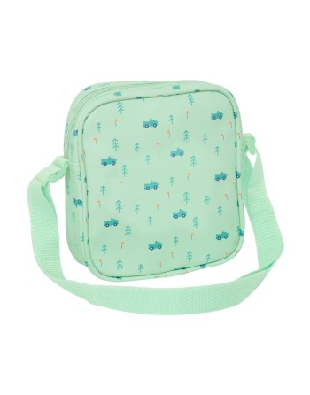 Borsa a Tracolla Safta Macchine Verde 16 x 18 x 4 cm