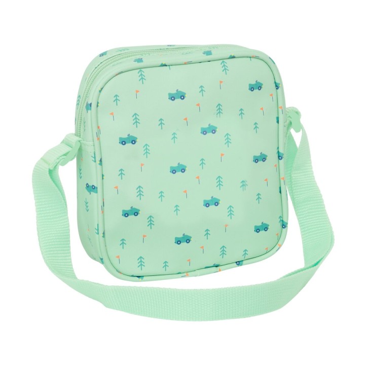 Borsa a Tracolla Safta Macchine Verde 16 x 18 x 4 cm