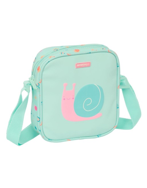 Skuldertaske Safta Snegl Turkisblå 16 x 18 x 4 cm