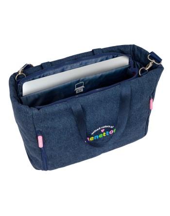 Håndtasker Benetton Denim Blå 40 x 31 x 17 cm