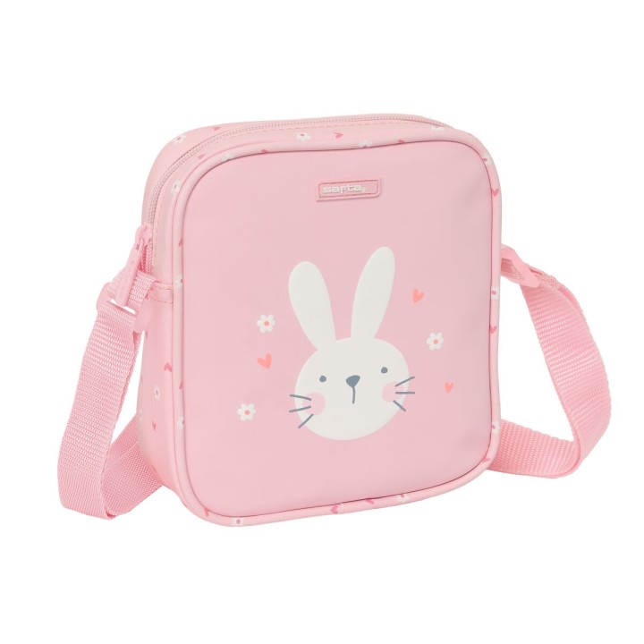 Skuldertaske Safta Kanin Pink 16 x 18 x 4 cm