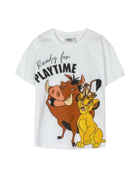 Child's Short Sleeve T-Shirt The Lion King White