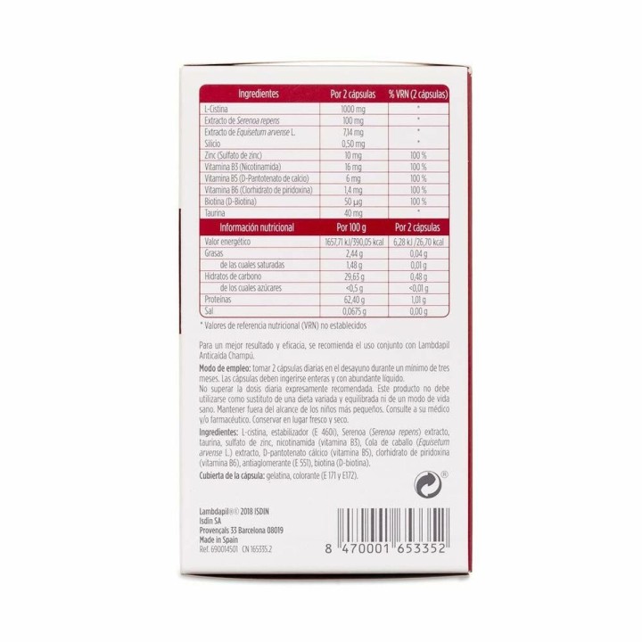 Capsule Isdin Lambdapil Trattamento Anticaduta (60 uds)