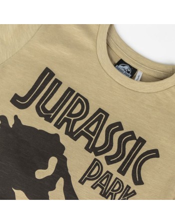 Maglia a Maniche Corte per Bambini Jurassic Park Marrone