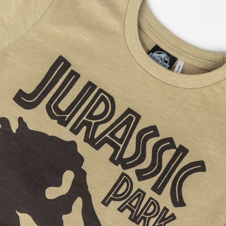 Maglia a Maniche Corte per Bambini Jurassic Park Marrone