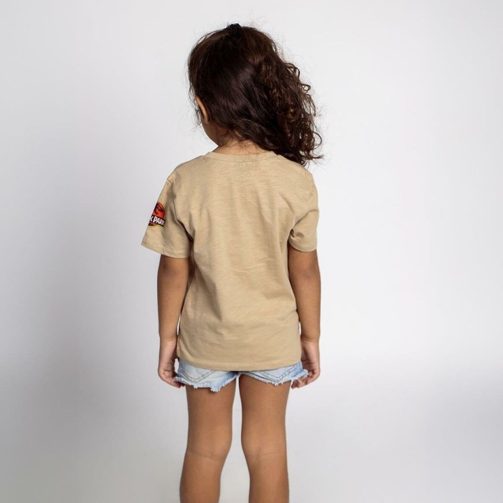 Maglia a Maniche Corte per Bambini Jurassic Park Marrone