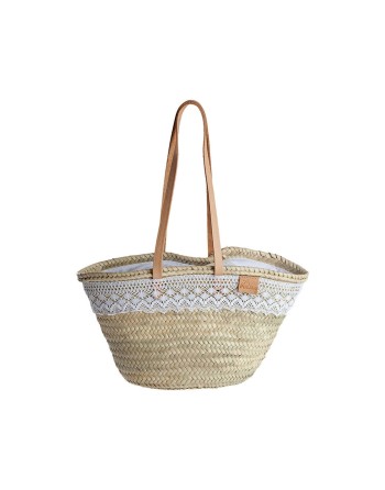 Damen Handtasche EDM Nova 48,5 x 29,5 cm Palmblatt Spitze