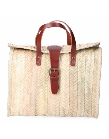 Mappe EDM Milan 32 x 26 cm Palmeblad Spænde Læder