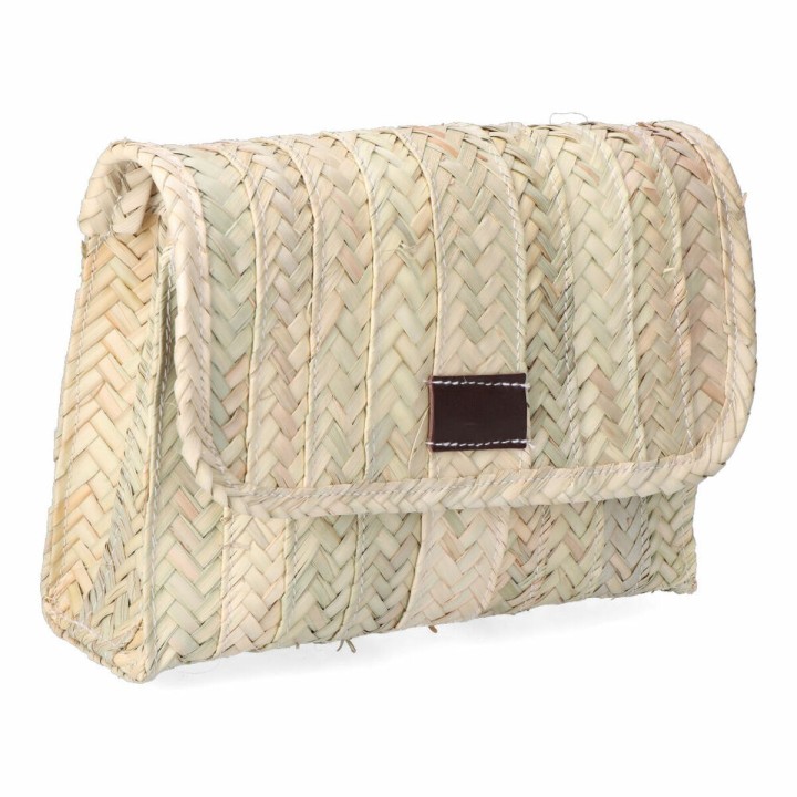 Borsa Donna EDM Lola 27 x 20 cm Foglia di palma Pelle