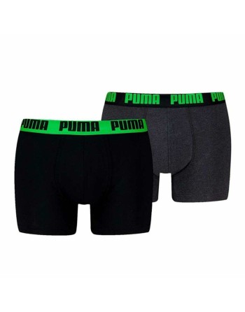 Boxer pour homme Puma EVERRYDAY BASIC 701226387 018 2 Unités Vert Noir