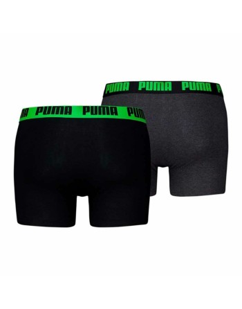 Boxer pour homme Puma EVERRYDAY BASIC 701226387 018 2 Unités Vert Noir