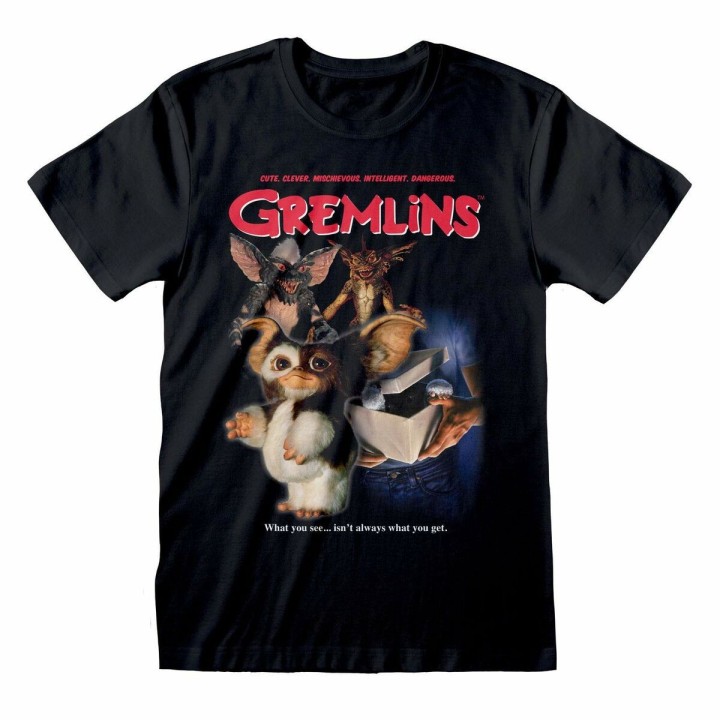 Kortærmet T-shirt Gremlins Homeage Style Sort Unisex