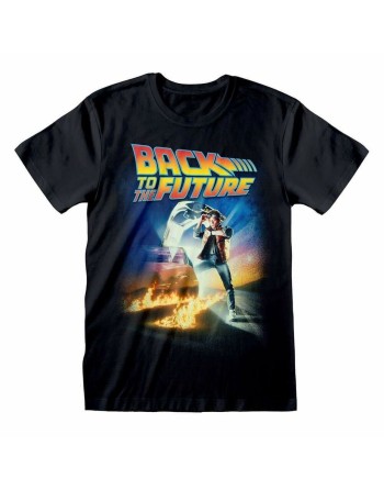 Maglia a Maniche Corte Back to the Future Poster Nero Unisex