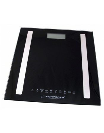 Báscula Digital de Baño Esperanza EBS016K Negro Vidrio Cristal Templado Vidrio templado 180 kg (1 Pieza)