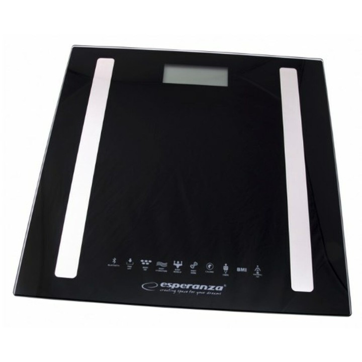 Digital badevægt Esperanza EBS016K Sort Glas Hærdet glas 180 kg (1 Dele)