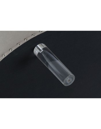 Stol DKD Home Decor Beige Sølvfarvet Polyester Træ MDF 80 x 80 x 43 cm