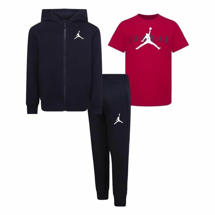 Sportstøj til Baby Jordan Essentials Fleeze Box Sort Rød