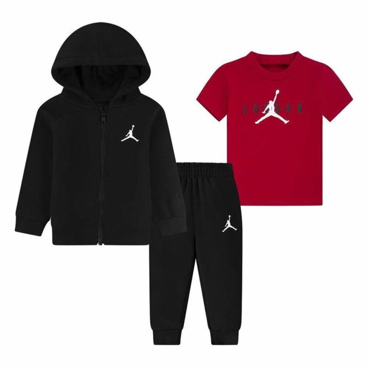 Sportstøj til Baby Jordan Essentials Fleeze Box Sort Rød