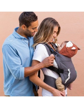 Mochila Portabebé Infantino Cuddle Up Fox + 6 Meses + 0 Meses