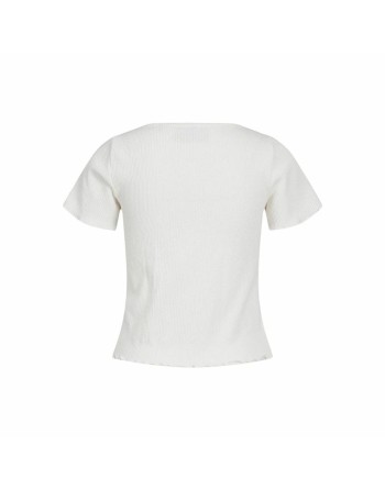 Camiseta de Manga Corta Mujer Jack & Jones Jxlucinda Str Ss  Blanco