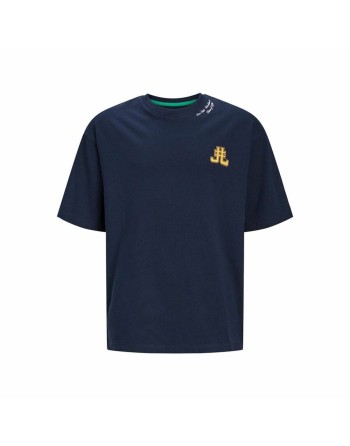 Camiseta de Manga Corta Infantil Jack & Jones Jorcole Back Print Azul marino