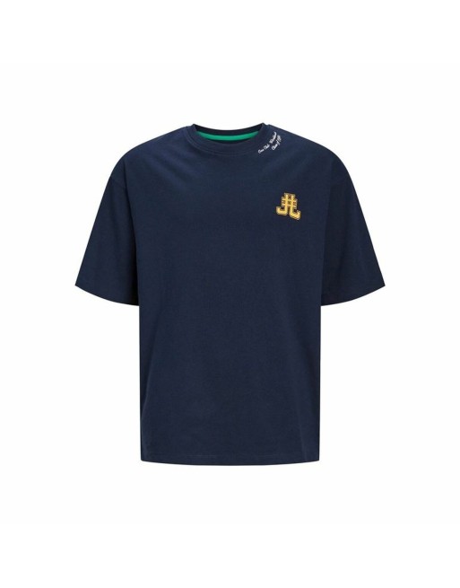 Maglia a Maniche Corte per Bambini Jack & Jones Jorcole Back Print Blu Marino