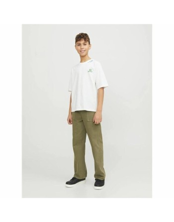 T shirt à manches courtes Enfant Jack & Jones Jorcole Back Print Blanc Vert