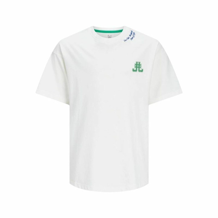 Børne Kortærmet T-shirt Jack & Jones Jorcole Back Print Hvid Grøn