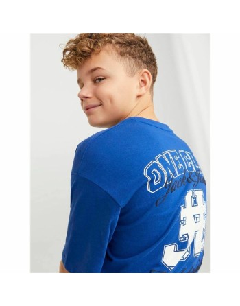 Child's Short Sleeve T-Shirt Jack & Jones Jorcole Back Print Dark blue