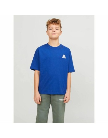 Børne Kortærmet T-shirt Jack & Jones Jorcole Back Print Mørkeblå