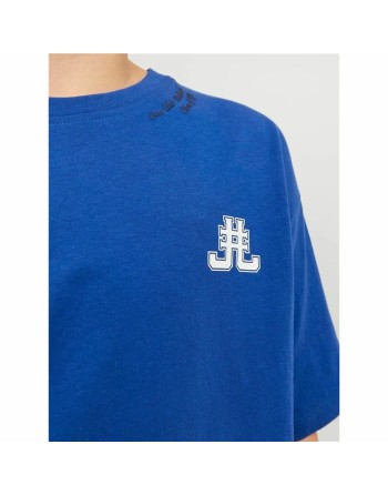 T shirt à manches courtes Enfant Jack & Jones Jorcole Back Print Bleu foncé