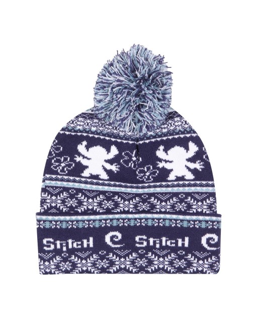 Cappello Stitch Fair Isle Pom Beanie Blu Marino