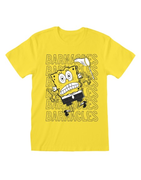 T-shirt à manches courtes unisex Spongebob Barnacles Jaune
