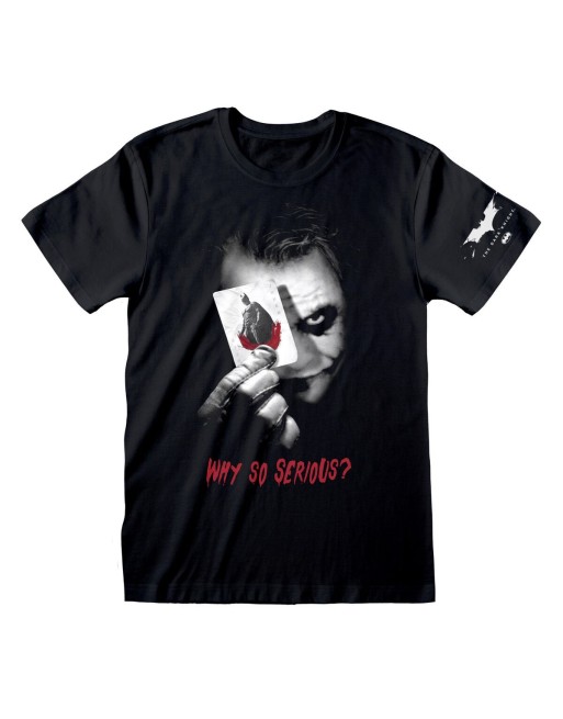 Unisex Kortærmet T-shirt Batman Why So Serious Sort