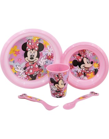 Ensemble Vaisselle pour Enfants Minnie Mouse CZ11312 Rose 5 Pièces