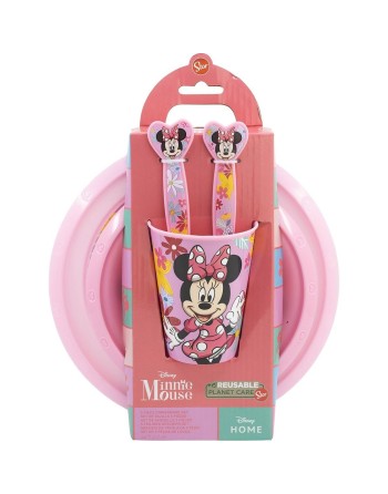 Set de Menaje Infantil Minnie Mouse CZ11312 Rosa 5 Piezas
