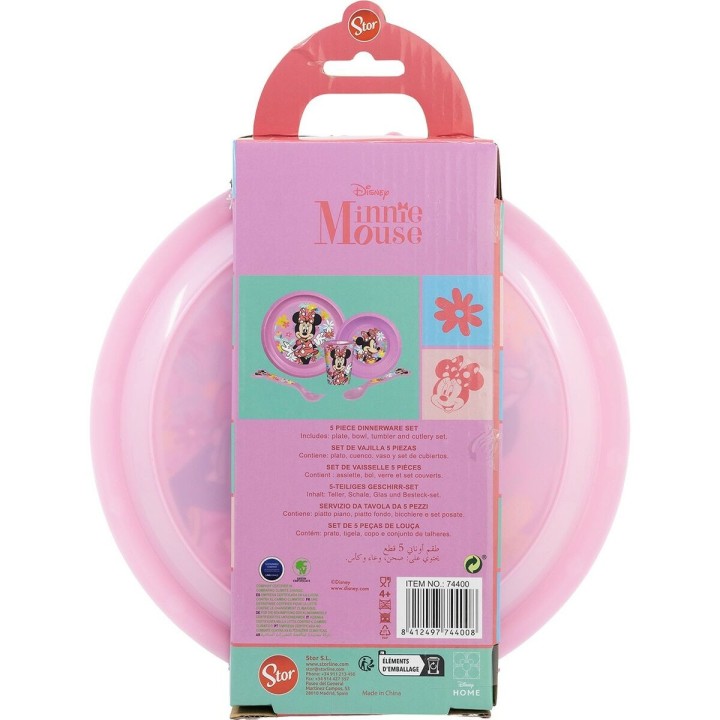 Sæt med spiseting til børn Minnie Mouse CZ11312 Pink 5 Dele