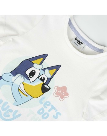 Maglia a Maniche Corte per Bambini Bluey Bianco