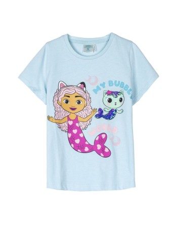 Child's Short Sleeve T-Shirt Gabby's Dollhouse Turquoise